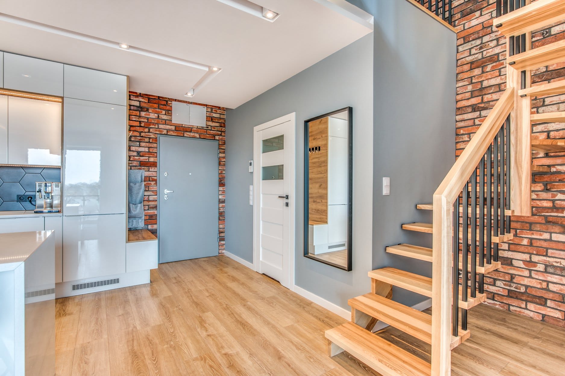 Apartament – kuchnia i wnętrza – realizacja firmy Perfekt, Wrocław